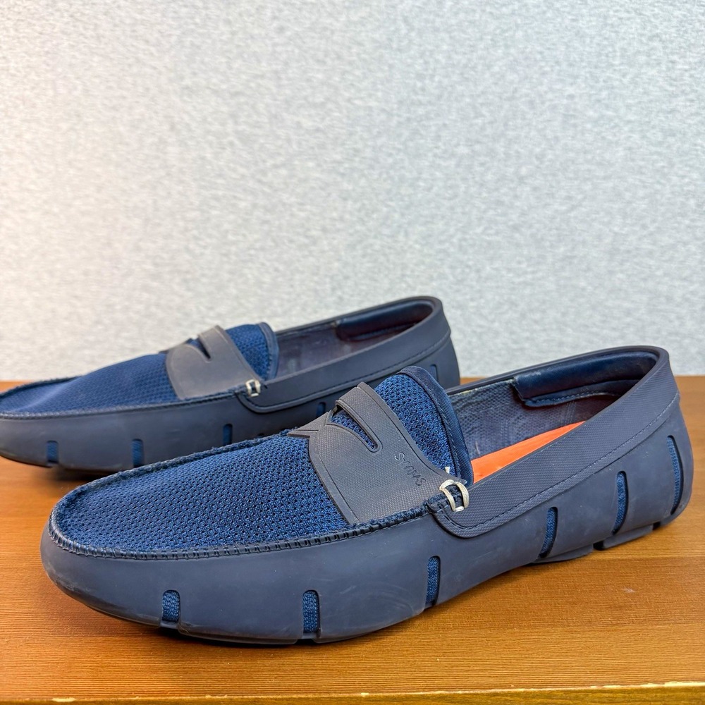 SWIMS Men's Blue Mesh Slip-On Loafers Round Toe Casual Shoes US 11